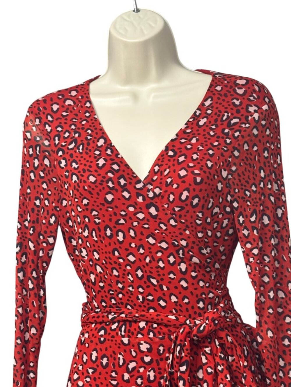 Sanctuary Emma Ruffled Wrap Dress, Red, Size M - Picture 4 of 11